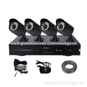 4-inch Onvif 720P PoE 3G Wi-Fi IP Cameras with NVR Kit, 5 Network Ports, 4-channel Playback